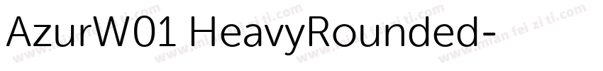 AzurW01 HeavyRounded字体转换